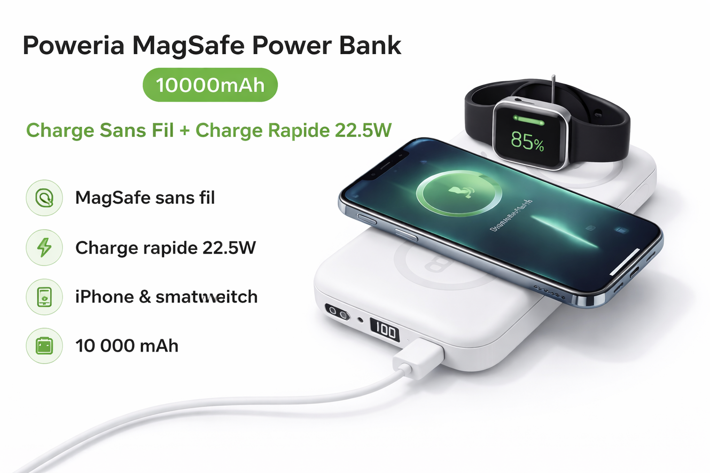 🔋 𝙋𝙤𝙬𝙚𝙧𝙞𝙖 𝙈𝙖𝙜𝙎𝙖𝙛𝙚 𝙋𝙤𝙬𝙚𝙧 𝘽𝙖𝙣𝙠 𝟭𝟬𝟬𝟬𝟬𝙢𝘼𝙝